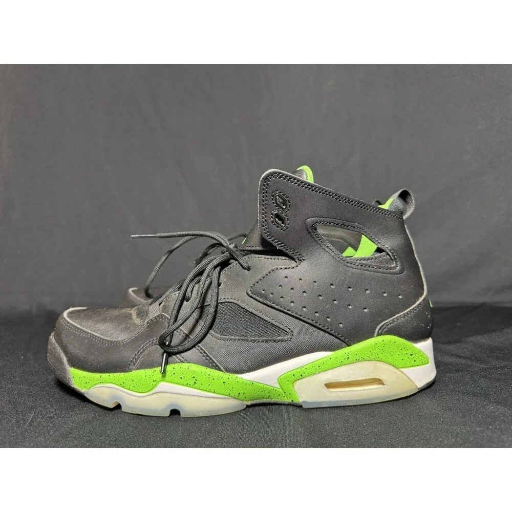 Size 11.5 - Jordan Flight Club 91 Black Green Strike DC7329-003 Pre-Owned Retro